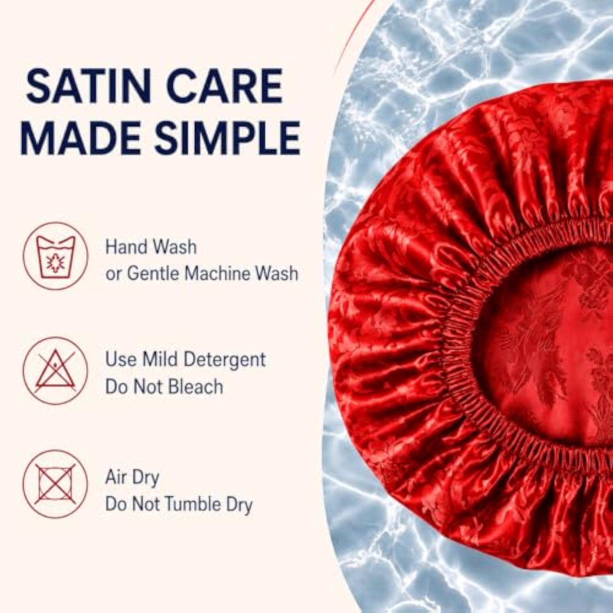 Reusable Bath Cap Set of 3 for Men & Women