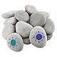 MUNGHOK 30 Stück Flache Steine zum Bemalen Klein, 5-8 cm Kieselsteine Dekosteine Natur Steine, Flache Flusssteine für Mandala Bemalen, Zen Garten, Blumentöpfe und Aquarien Deko