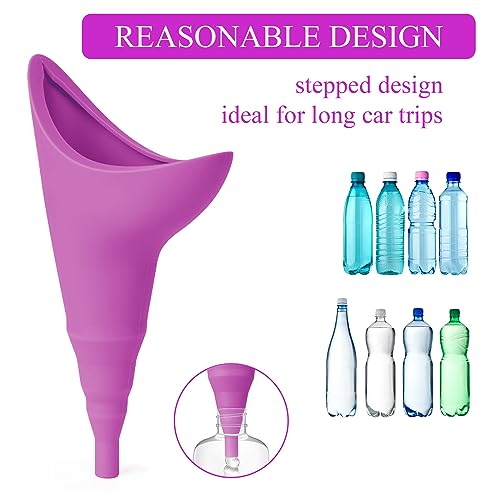 Tarnel 2pcs Urinella für Frauen, Weibliches Urinal Silikon Trichter Wiederverwendbarer Frauenurinal für Frauen, Tragbares Urinal für Frauen Stehend Bis Pinkeltrichter, Aktivitäten, Camping
