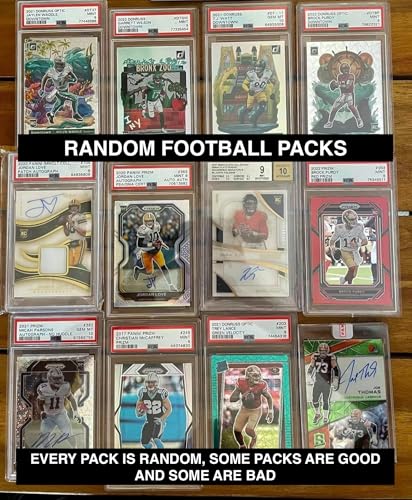 Football Hot Packs - 15 Cards - 9 Rookies - Look for Autographs - Graded