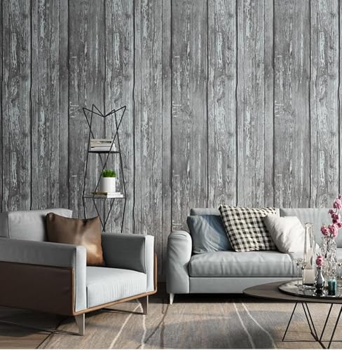 Tzxztt Sencillo Retro Vetas De Madera Creativo Arte Moderno Papel Pintado 3D Seda Texturizada Primera Calidad Neutros Material Ideal Para SalóN Dormitorio-200cm×140cm
