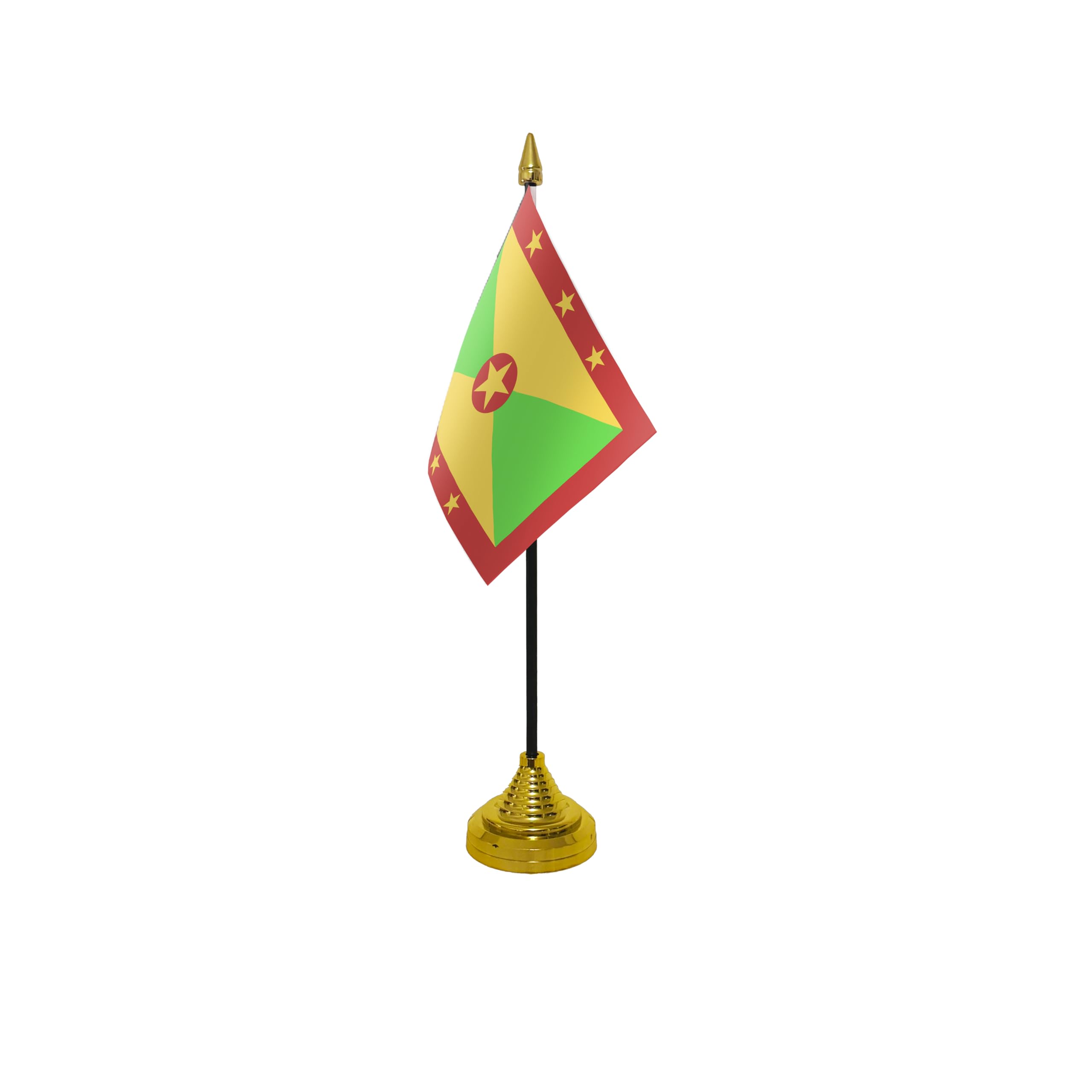 Flagtex Grenada Small Table Flag With Gold Base