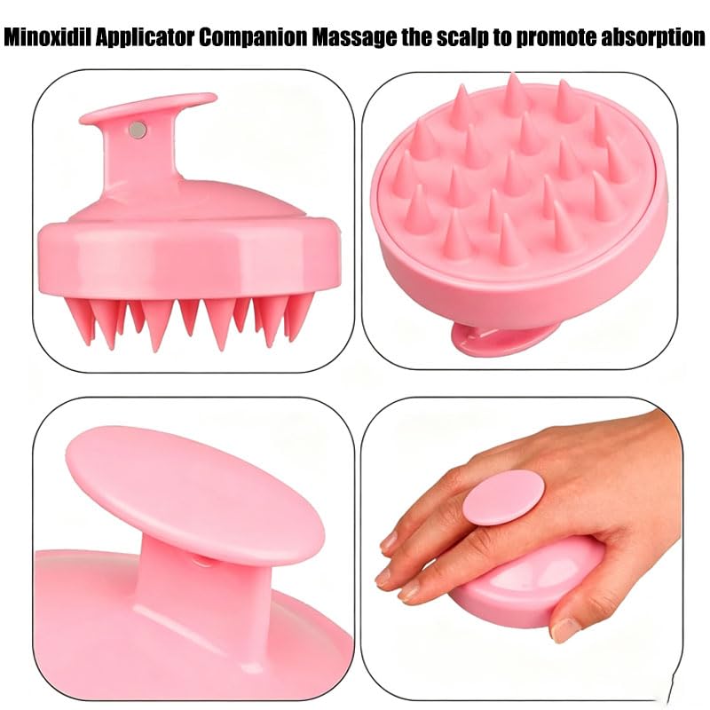 2Pcs Hair Oil Applicator Set-Stainless Steel Minoxidil Applicator Bottle