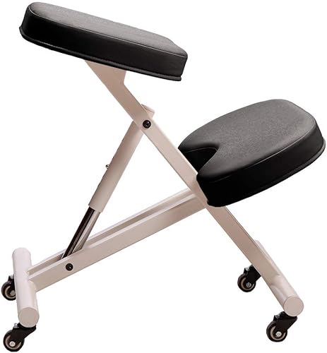 Miniatura 5 de Silla ergonómica con ruedas de postura arrodillada - BlancoNegro