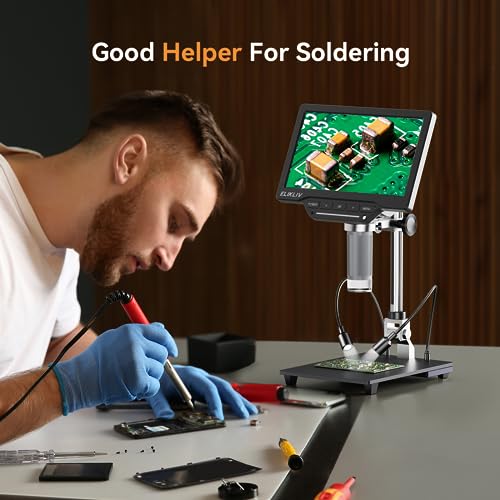 Elikliv EDM201 SE 7 Inch Digital Microscope With 10 Inch Stand - 1200X Coin Microscope With Screen thumb #5