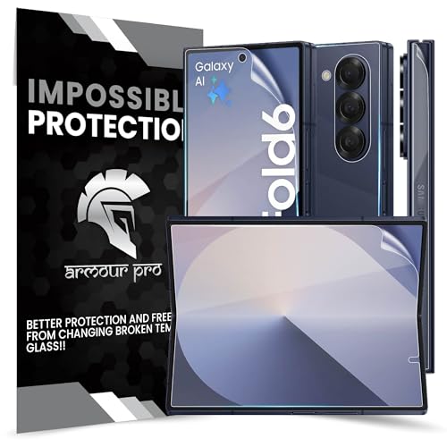 Image of ArmourPro Front and Back Screen Protector for Samsung Galaxy Z Fold 6 - Ultra Thin TPU Membrane Guard, Bubble-Free, Fingerprint Friendly, Edge to Edge Coverage | Crystal Clear
