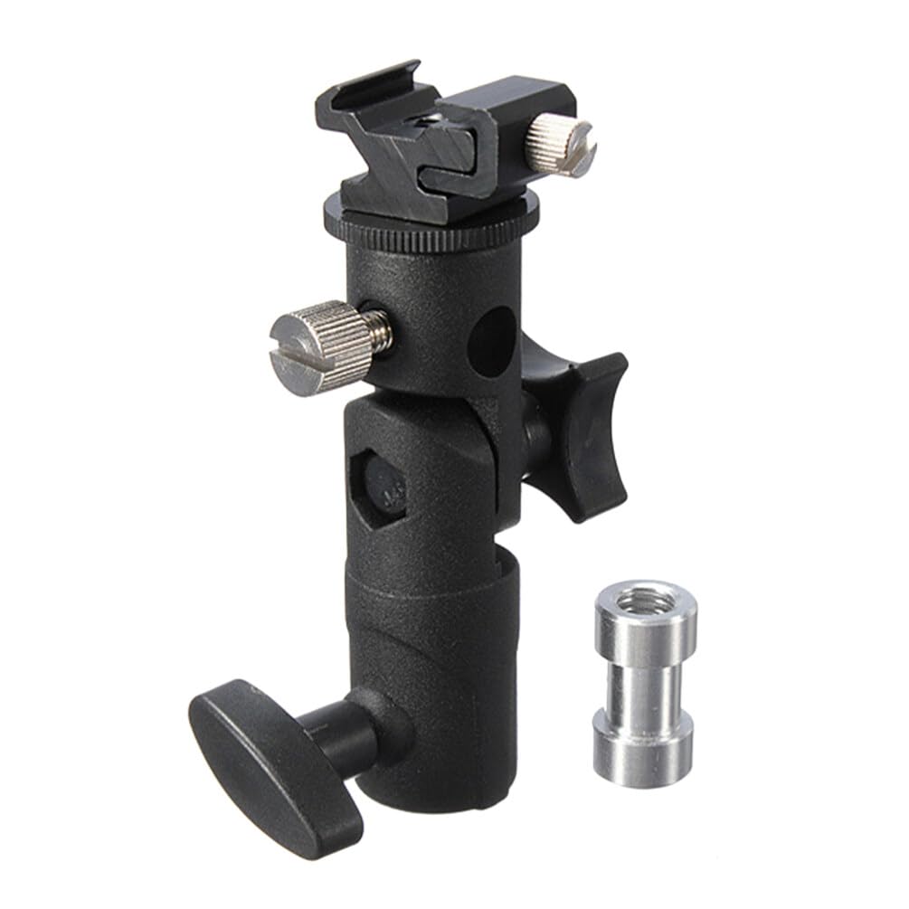 Housoutil Adjustable Light Stand Adapter Flash Lights Bracket Photography Accessory Flashlight Bracket