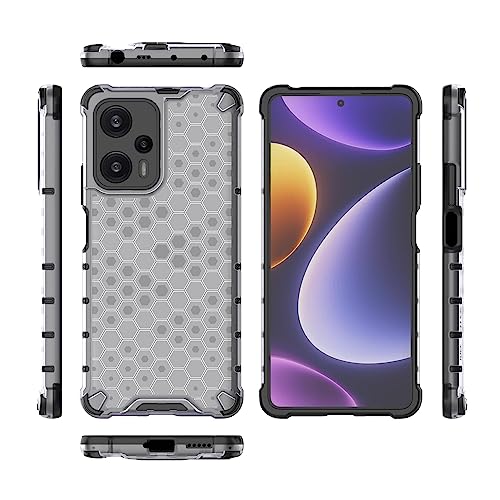 Image of Glasgow Back Case Cover Compatible with [ Poco F5 5G ] (Stylish Design) - Transparent