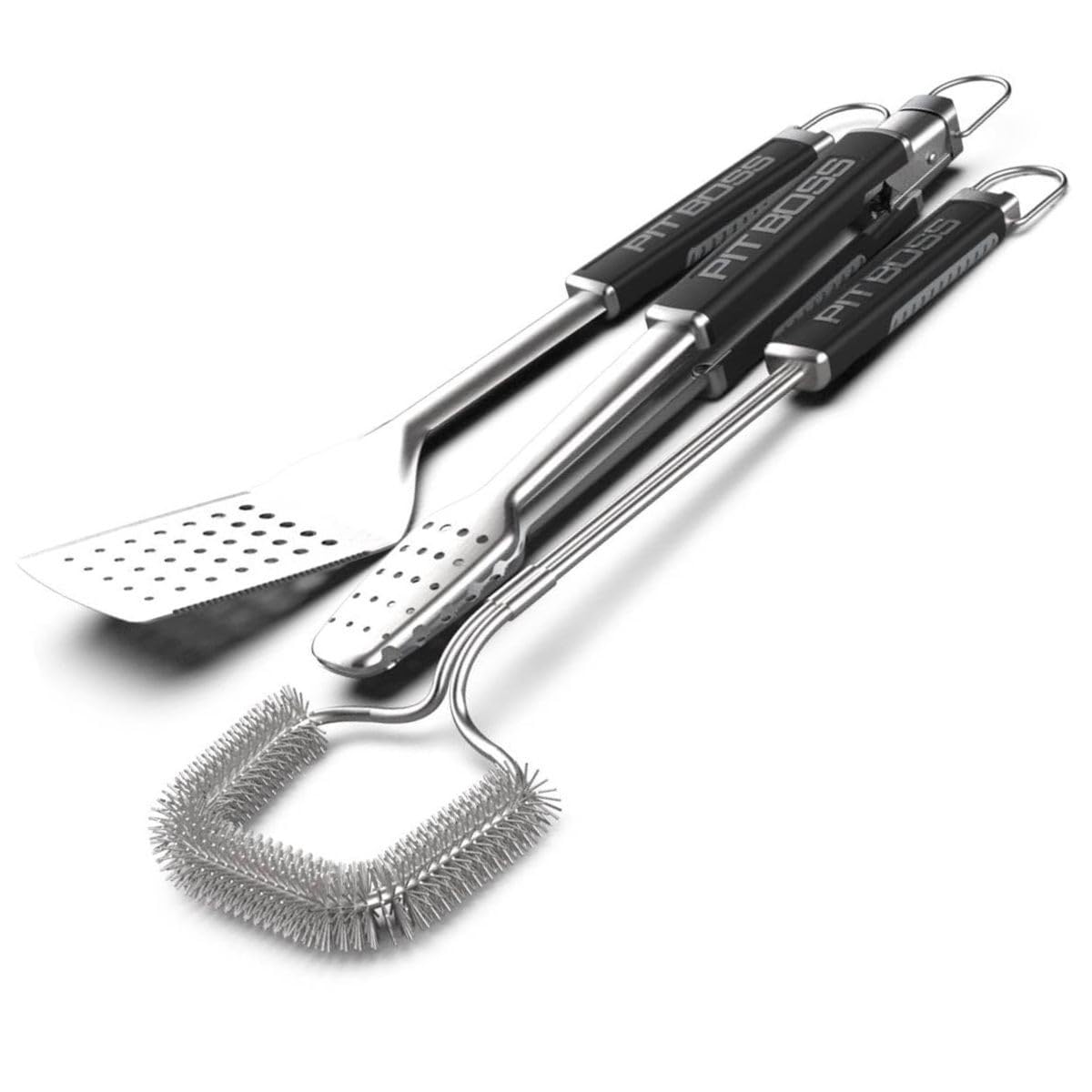PIT BOSS - Set di utensili in acciaio INOX - 3 pezzi