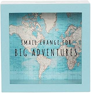 Sass & Belle Vintage Map Big Adventures Money Box