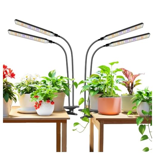 Aumtrly Pflanzenlampen Clip On 2er Pack, 228 LED Vollspektrum Grow Light für Pflanzen, 2 Kopf Schwarze Arm Grow Lamp mit Schwanenhals, 6/12/16 Stunden Timer, 5 Dimmstufen, 3 Lichtmodi