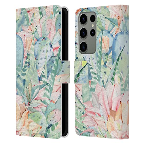 Étui portefeuille Galaxy S23 Ultra Haroulita Cactus en cuir