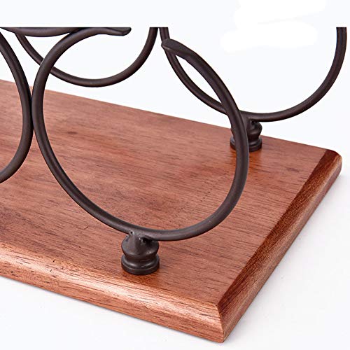 Soporte para botellas metal 6 lugares negro miniatura 7