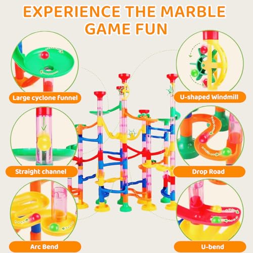 Marble Run 133 pièces avec 30 billes pour circuit de construction STEM - 2