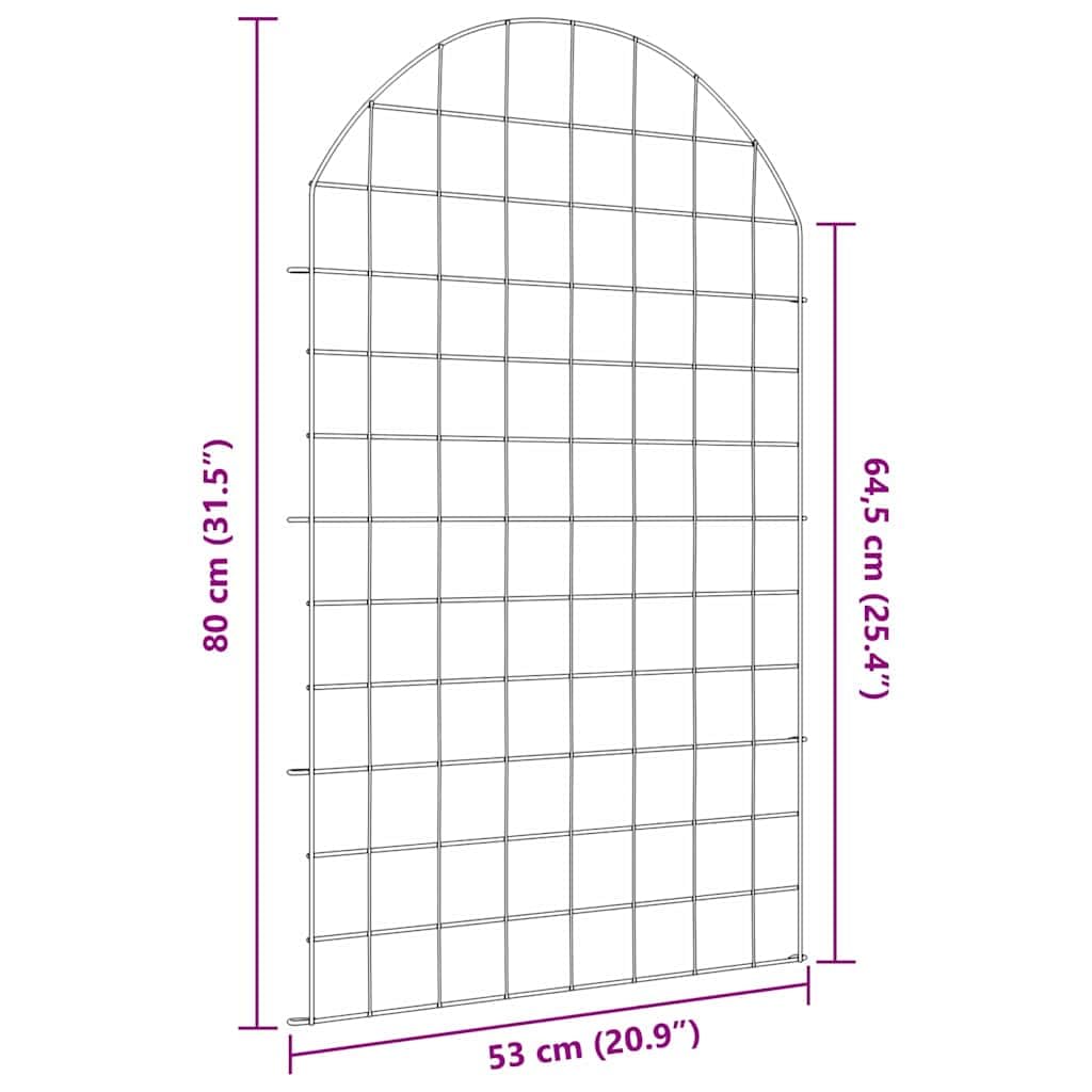 Recinzione per stagno, set da 8 pezzi, design moderno, verde, 50 x 80 cm, in acciaio resistente alle intemperie, durevole recinzione da giardino per stagni, aiuole e terrazze