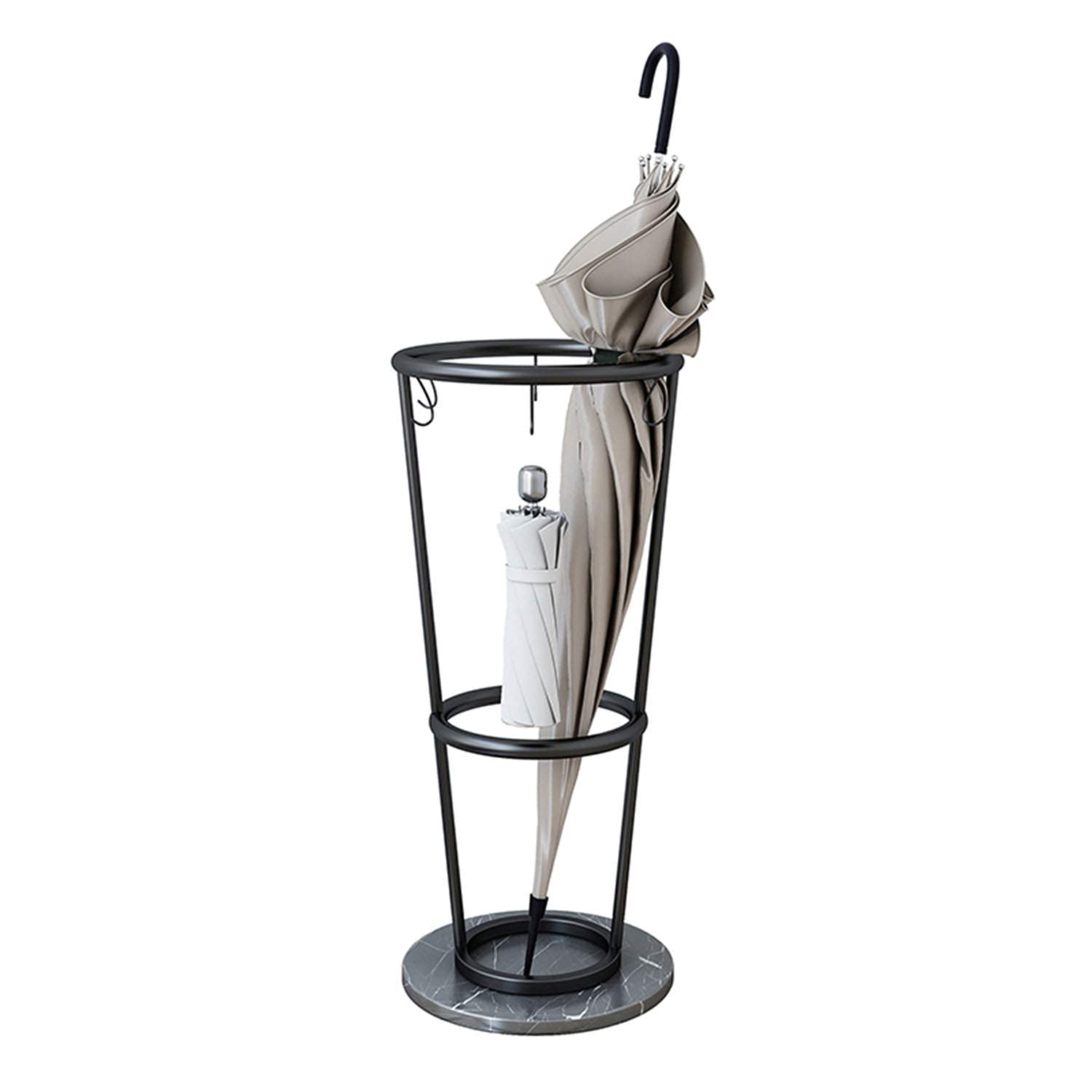 Porte-parapluie en métal avec crochets pour cannes de marche et bureau