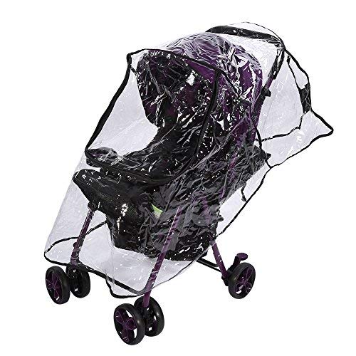 Fdit Clear Baby Stroller Rain Cover PVC Universal Ventilation Windproof Dust Weather Umbrella Pram Cover Accessory