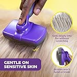 Hertzko Self Cleaning Slicker Brush for Dogs and Cats - Pet Hair Brush for Shedding Long and Short Hair - Easy Clean Retractable Bristles - Cat and Dog Grooming Tool - Purple - Image 5