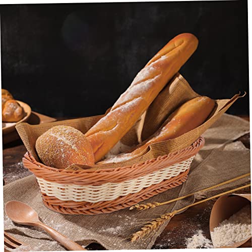 Luxshiny 1 Peça Cesta De Armazenamento De Tecido Decoração De Mesa Bandejas De Frutas Decoração De V