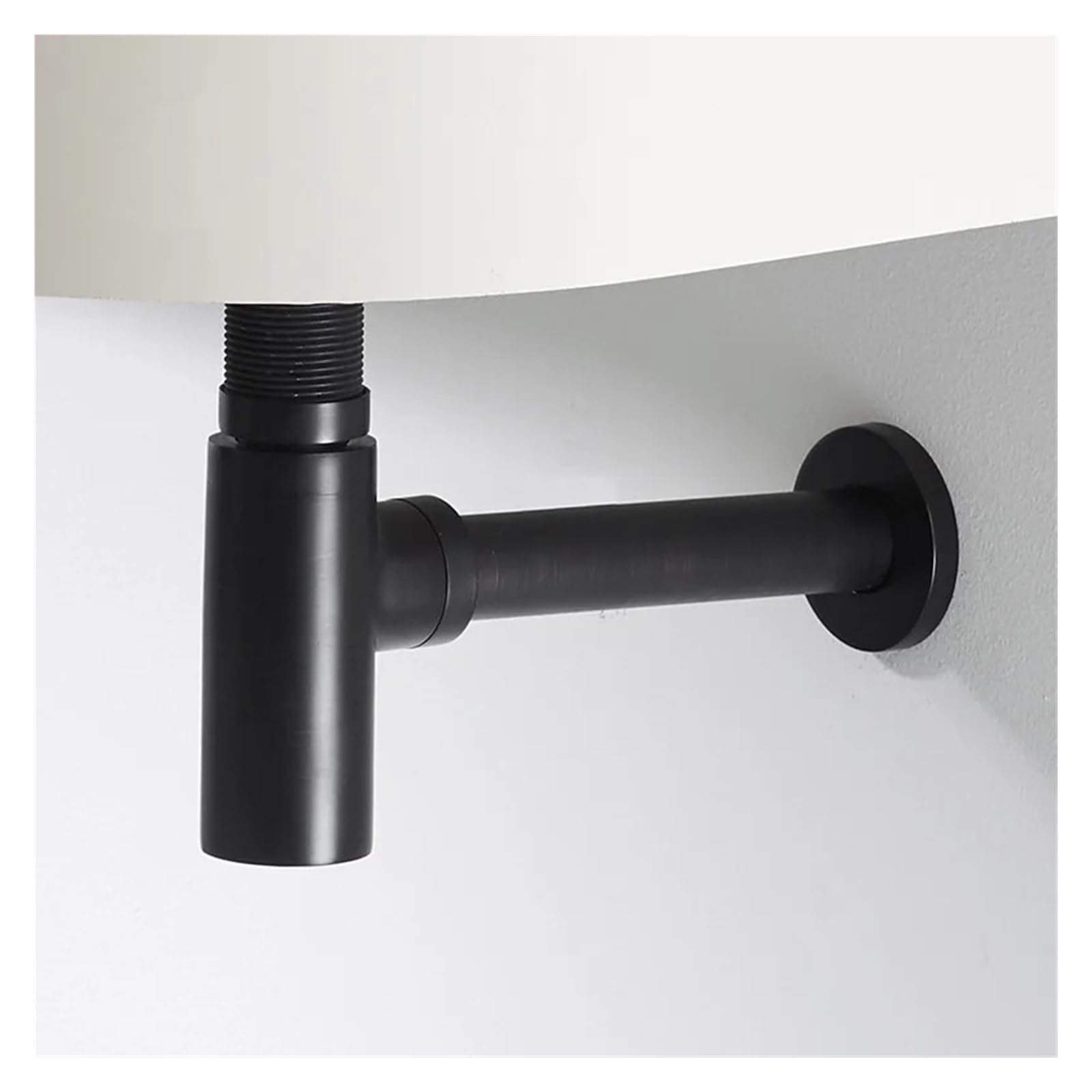 Lavabo sifónico Bottle Trap Brass Siphon Oil Rubbed P-TRAP Bathroom Vanity Basin Pipe Waste With Pop Up Drain(Black A)