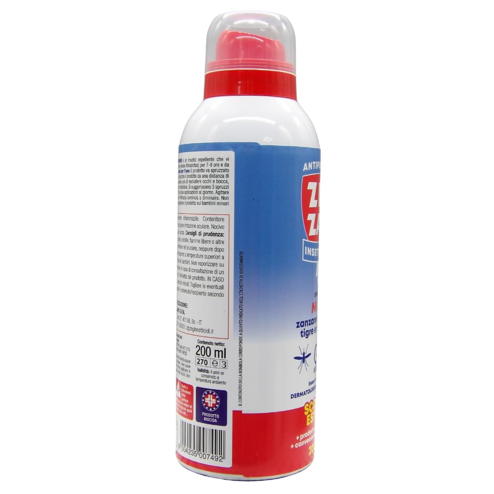 Repellente Spray Antizanzare Corpo, Max Insetti-via, Inodore. Repellente Per Zanzare, Zanzare Tigre, Zecche. Scorta Estate 200 ml (2 Spray)