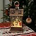Christmas Snow Globe Lantern Water Glittering Snowman Family with Music, USB Lined/Battery Operated Lighted Lantern for Christmas Festival Decoration Gifts