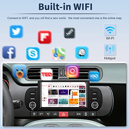 Hikity Android 11 Autoradio Carplay per Fiat Panda...