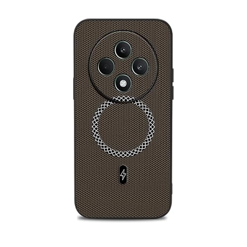 �Ή��@�� Oppo Reno 12F 4G / 12F 5G / 12 FS �g�уP�[�X�C3D�e�N�X�`��PU���U�[���}�O�l�b�g���X�}�z�P�[�X Brown