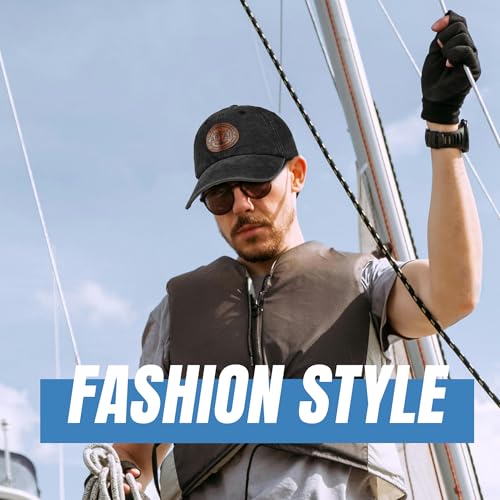 Image of Captain and First Mate Hat for Men Women, Cool Gifts for Boat Owners or Costume, White /Blue