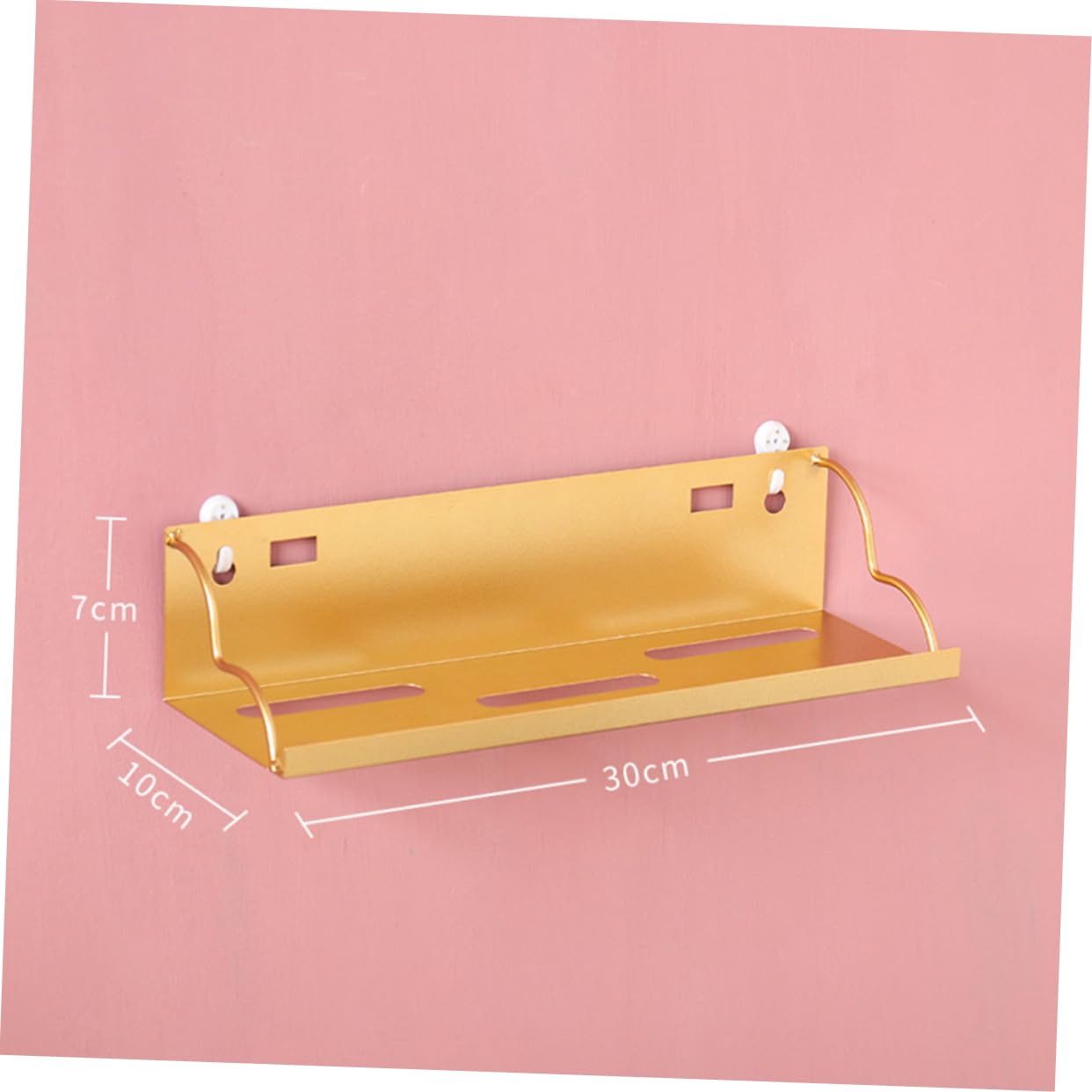 DECHOUS Wrought Iron Wall Mounted Storage Rack Stylish Decorative Organizer for Sundries Books Glasses Keys Water Cups Space Saving Design for Home Kitchen Bedroom Office Bathroom