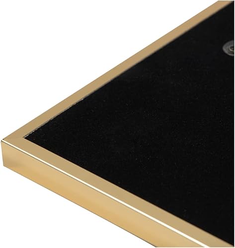 Miniatura 5 de JAM Paper Portarretratos de metal chapado en plata, 5 x 7 pulgadas, panel interior dorado, se vende individualmente