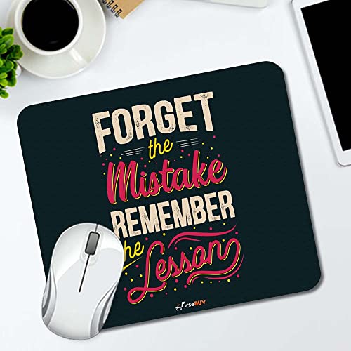 Image of Rectangle Mouse Pad, Anti Slip Rubber Forget the Mistake Remember the Lessons Mousepads Desktops Gaming Mouse Mat Customized Designed for Home and Office, 8.6 X 7.08 Inches