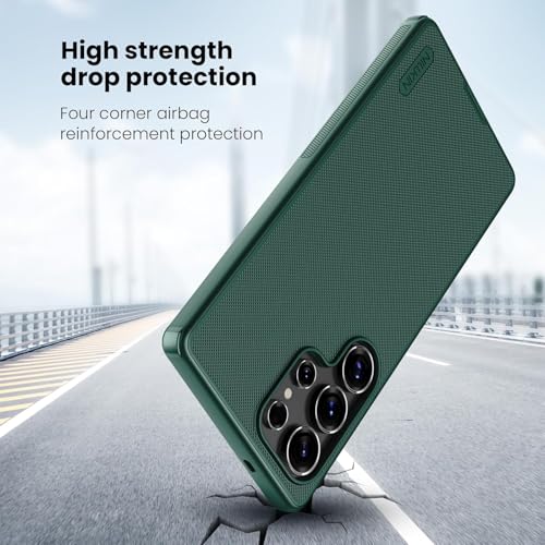 Image of Nilkin Slim Matte Series case for Samsung Galaxy S25 Ultra (S25-ultra), Shockproof and Scratch-Resistant, Lightweight Case for (S25Ultra) Black (Green, S25 Ultra)