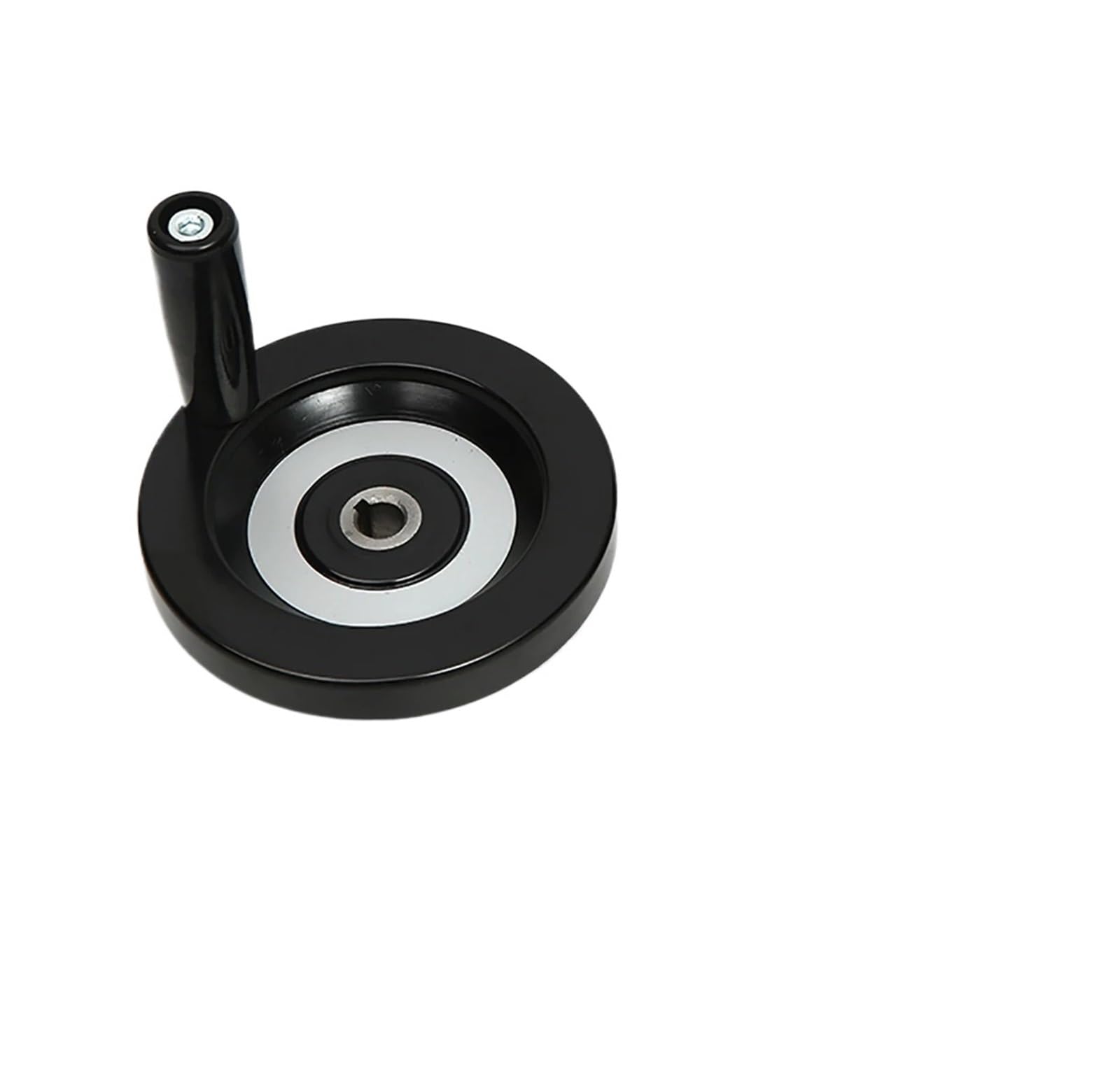 Lyvqzpwlr 17 Hand Wheel, 3 Spoke Hand Wheel, Black Bakelite Spoked Corrugated Handwheel With Rotating Handle For Lathe Milling Machine