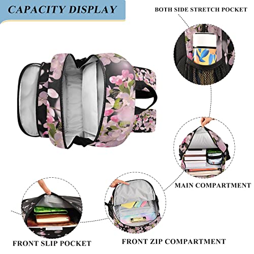 ALAZA Cherry Blossom Sakura Flower Laptop Backpack Purse for Women Men Travel Bag Casual Daypack with Compartment & Multiple Pockets4