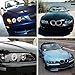 [For 1996-2002 BMW Z3] LED Halo Ring Black Projector Headlight Headlamp Assembly, Driver & Passenger Side