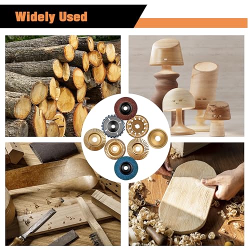 Konvixon KON-MDP001 11Pcs Wood Carving Disc Set For 4 Inch Or 4 1/2 Inch Angle Grinder thumb #6
