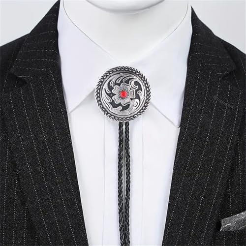 Image of Jeilwiy Bolo Tie for Men, Western Bolero Tie Cowboy Ties Native American Cowgirl Bolo Tie Accessories for Men Women