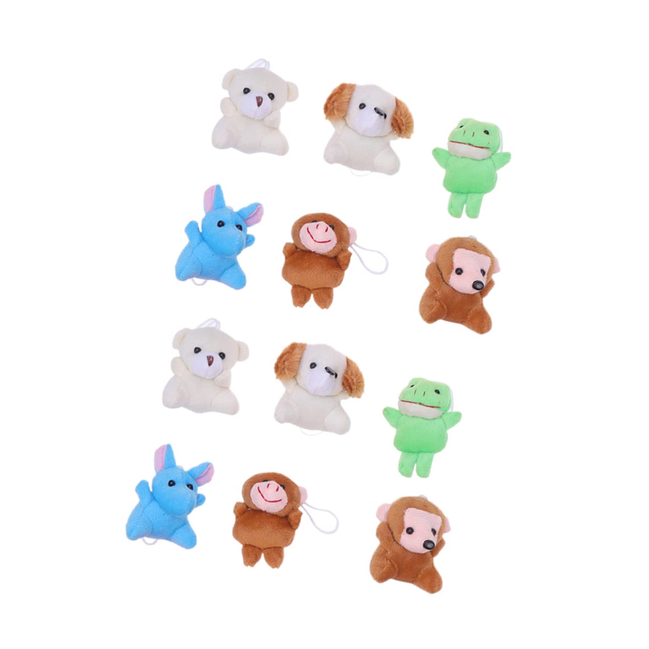 ibasenice 36piezas Mini Juguetes De Peluche Colgantes Forma De Animales De Adorables Pendientes para Decoración y
