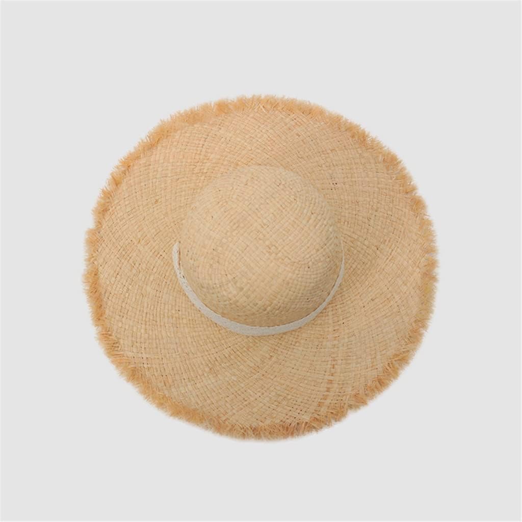 Large Eaves Lace with Raffia Hat Female Hundred Take Fisherman Holiday Casual Sun