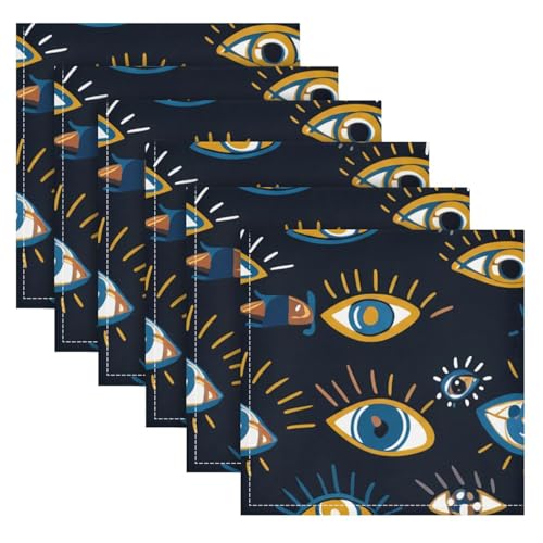 Servilletas de Tela Qilmy Ojos Malignos Set de 4 20x20 in miniatura 6