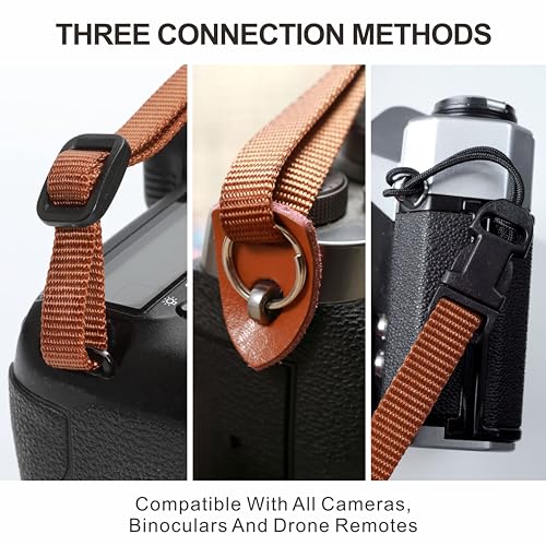 Image of Padwa Lifestyle Cork Camera Strap - 2 inch Top Layer Cowhide Head Camera Straps for Photographers,Natural Log Crackle Art Print Style,Soft Chamois Velvet Padded Strap Quick Release fits All Cameras