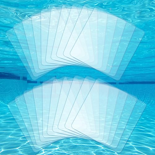 20pcs Self-Adhesive Underwater Pool Liner Repair Patch - 4in x 4in Clear PVC Vinyl Patch Kit for In-Ground or Above Ground Pools Inflatable Swimming Pools