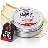 Smooth Viking Beard Styling Balm for Men - Strong Hold Formula with Essential Oils & Beeswax for Healthy Beard & Mustache Growth, 2oz