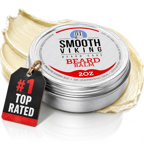Smooth Viking Beard Styling Balm for Men - Strong Hold Formula with Essential Oils & Beeswax for Healthy Beard & Mustache Growth, 2oz Smooth Viking Beard Styling Balm for Men - Strong Hold Formula with Essential Oils & Beeswax for Healthy Beard & Mustache Growth, 2oz