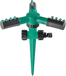 Irrigador Giratório 3 Jatos Aspersor 360 Graus Espiga Para Jardim Gramado Horta Plantação Agrícola [Kadê]