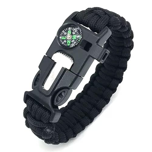 Outdoor paracord braided bracelet，outdoor five-in-one multifunctional paracord bracelet suitable for