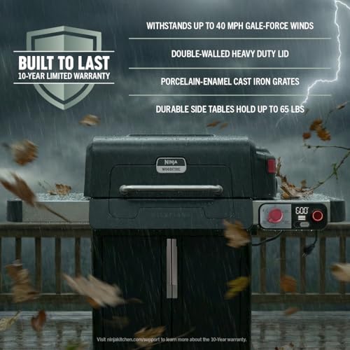 Image of Ninja FlexFlame Grill and Smoker | Electric and Propane Grill, Roaster, BBQ Grill | 5-in-1 Cooking System | 3 Burner | Digital Control | Outdoor Cooking, Griddle, Pizza Maker | Black | PG301BK