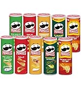 Prringles M Cans, Assorted Set of 5 Types (2 Sour Cream & Onions, 2 Awese, 2 Cheeeees, 2 Snacks of Seaweed, 2 Adorned Garlic Butter Flavor.