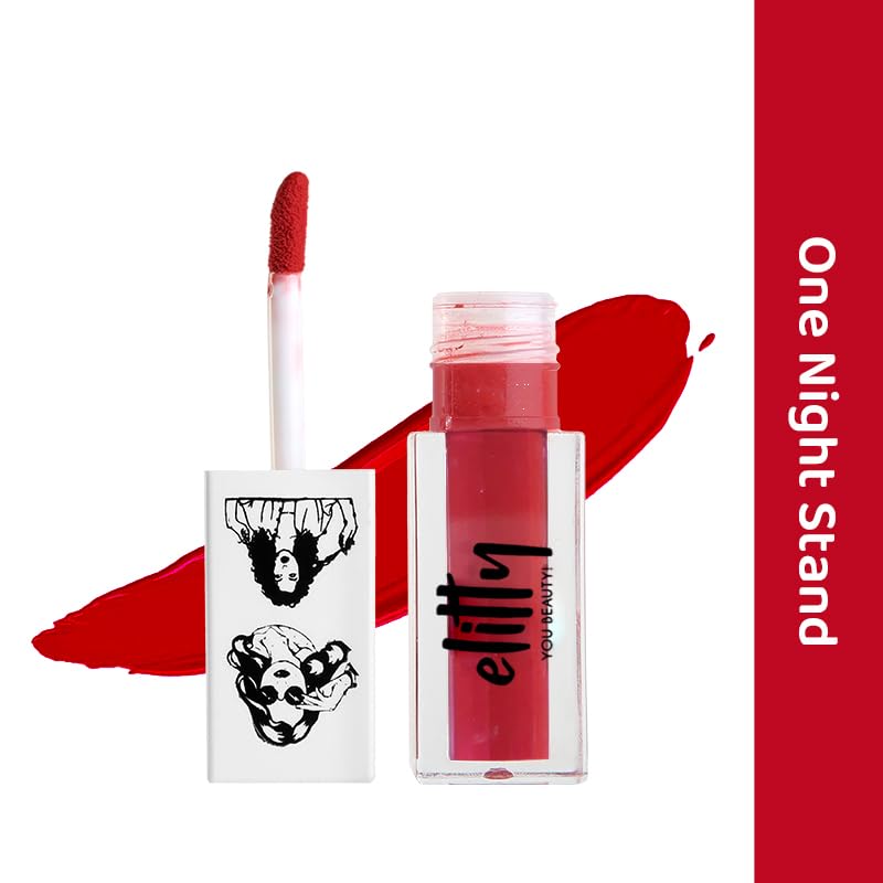 Image of Elitty Liquid Matte Lipstick | Transfer proof, Smudgeproof & Lightweight | One Night Stand (Red)- 4 ML